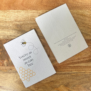 Seeded Gift Card- Bee Design