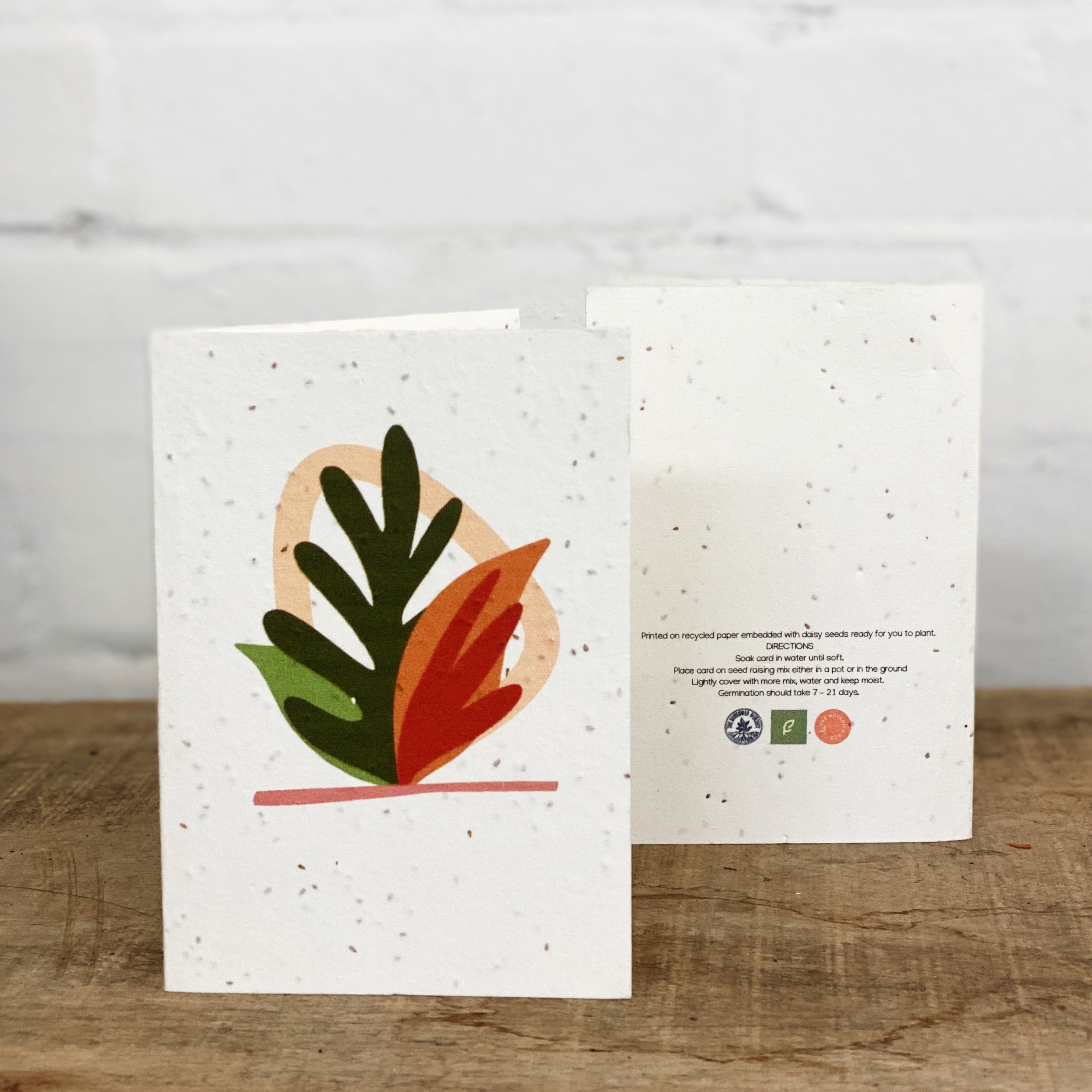 Seeded Gift Card- Leaf Design