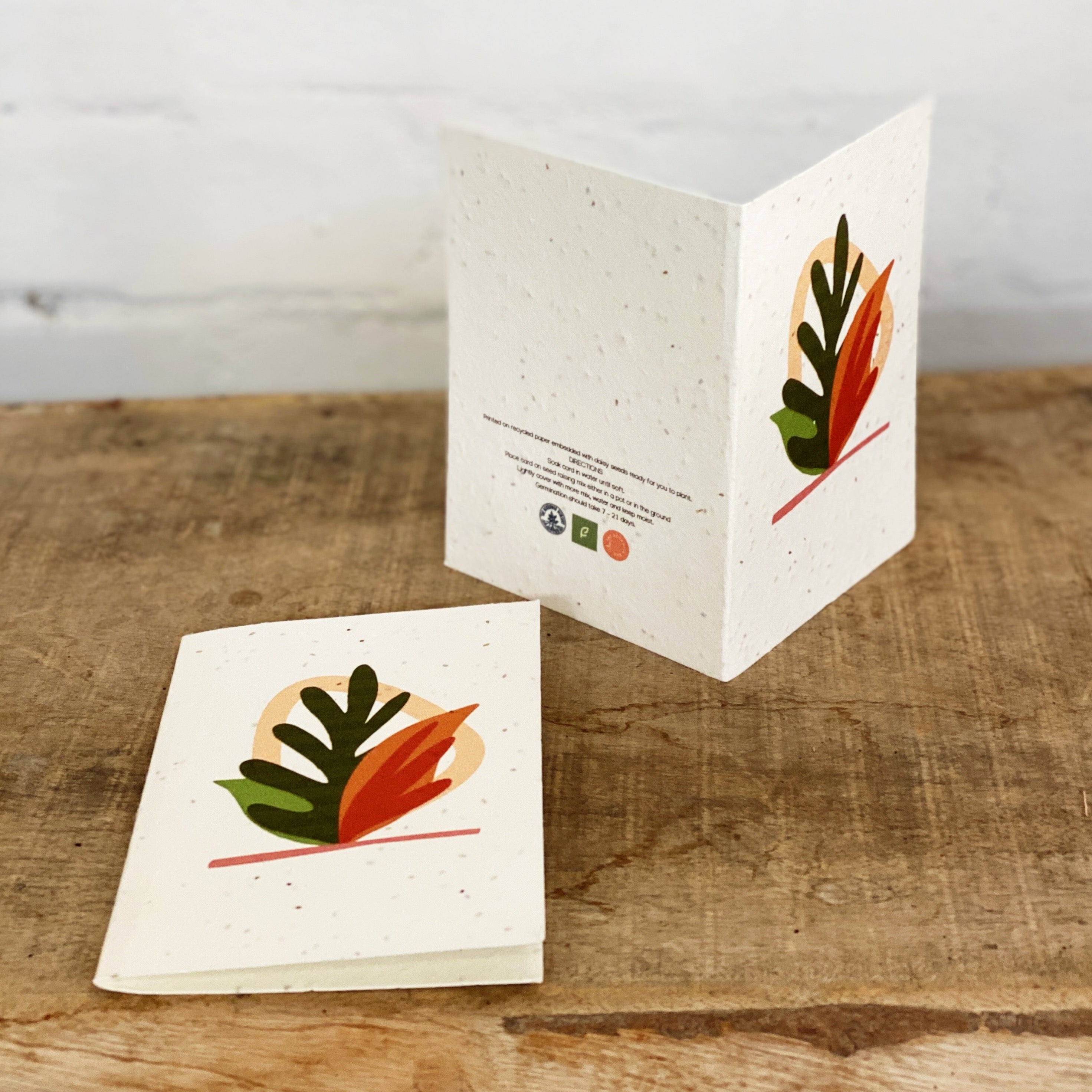 Seeded Gift Card- Leaf Design