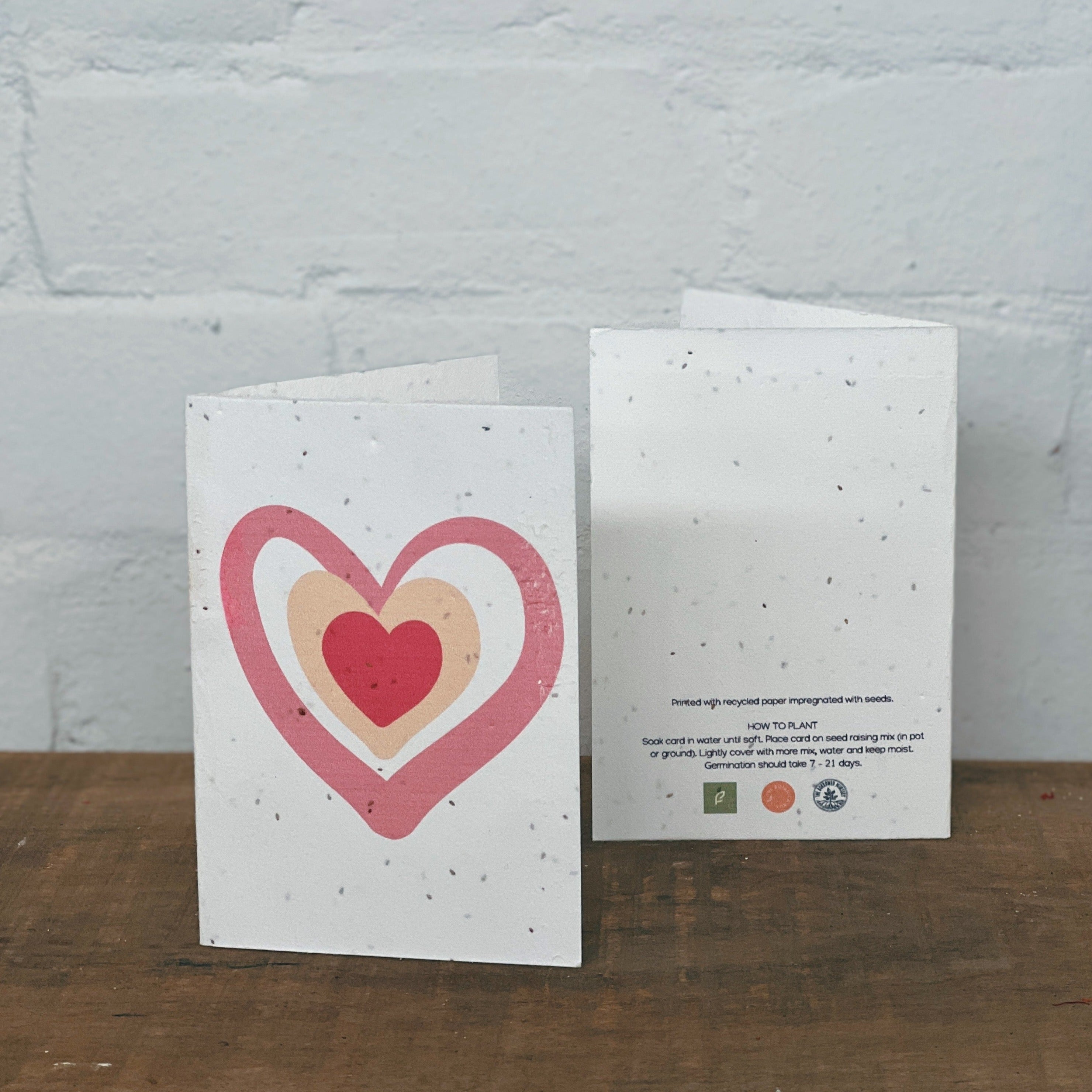 Seeded Gift Card- Hearts Design